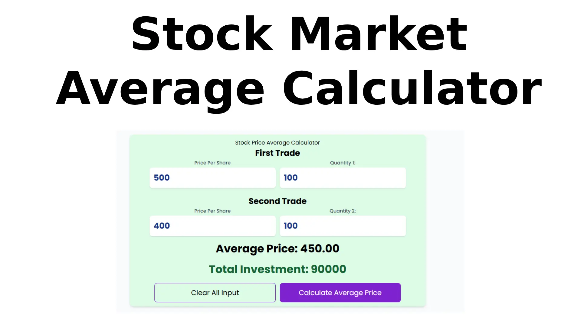 Stock Market Average Calculator